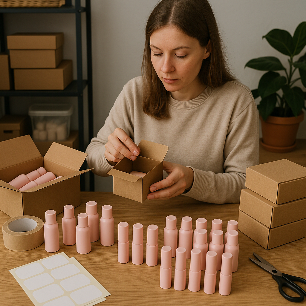 بسته بندی در کارگاه یا خانه